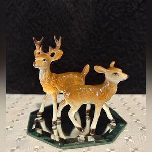 Vintage Bone China Deer Buck Doe Miniature Figurine